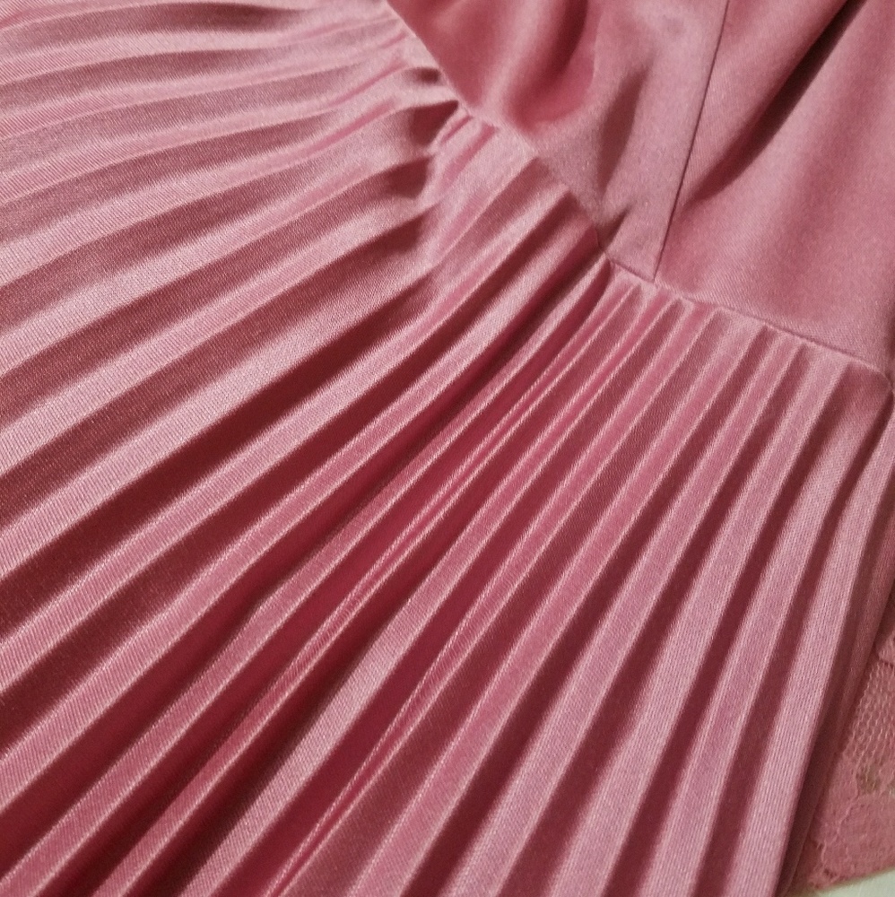 Vintage Victorian 70's/ 2 Piece Pink Maxi Dress - Picture 6 of 8